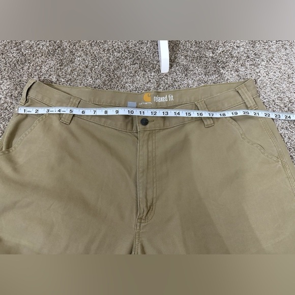 Carhartt Relaxed Fit 42 X 30 Khaki Tan Work Office Pants - Picture 7 of 8